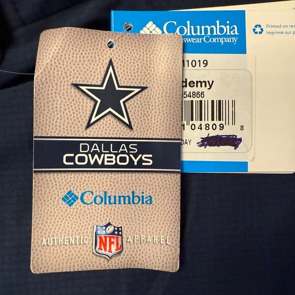 NWT Columbia PFG Dallas Cowboys Shirt XL Vented Omni-Shade Navy Blue UPF 40 - Picture 8 of 12